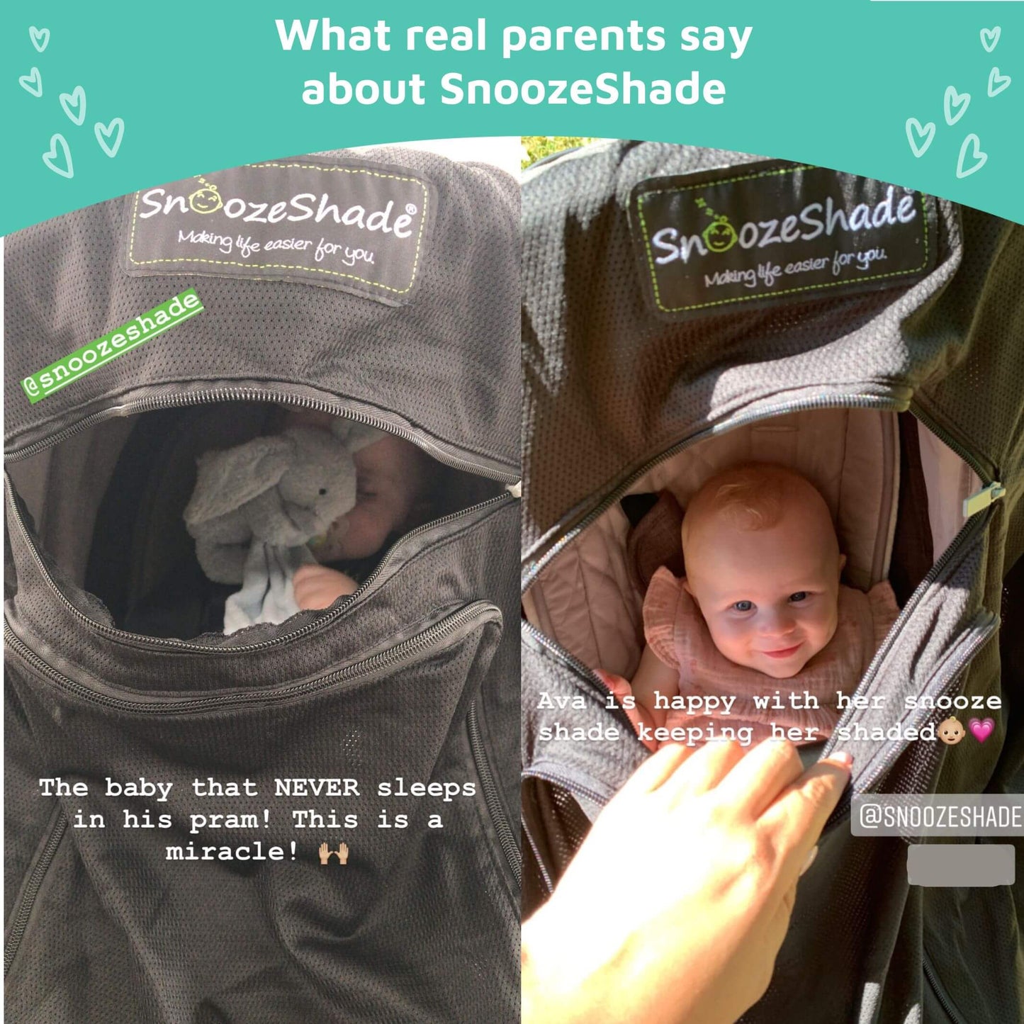 SnoozeShade Plus Extra (6m+) | Buggy & pushchair sun shade | Universal fit, blocks up to 99% of UV & helps little ones nap - ScentiMelti Home Fragrance, Beauty & Gifts UK