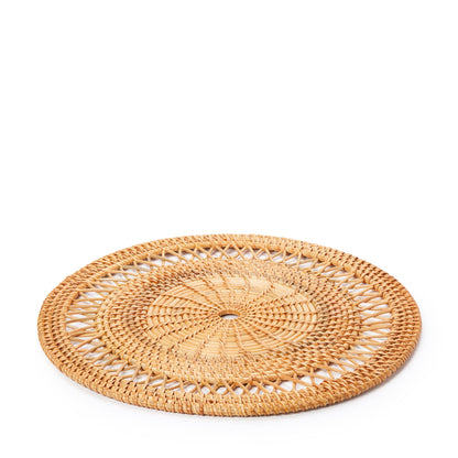 Diamond Rattan Round Placemat 38cm - ScentiMelti Home Fragrance, Beauty & Gifts UK