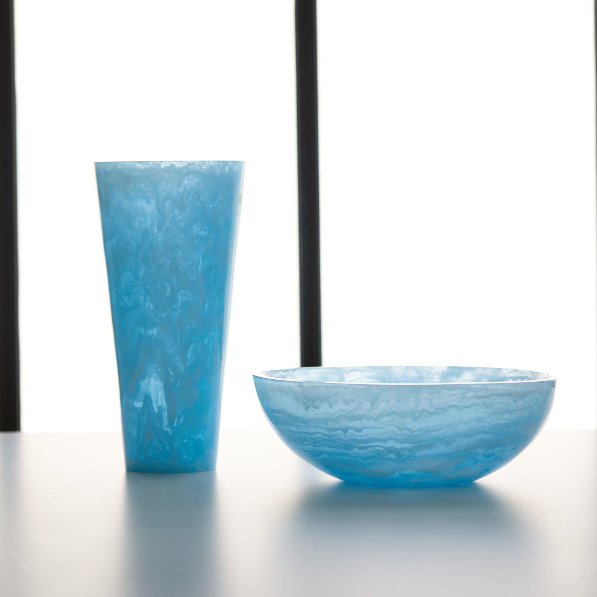 Pamana Serving Bowl Sky Blue Gloss 31cm - ScentiMelti Home Fragrance, Beauty & Gifts UK