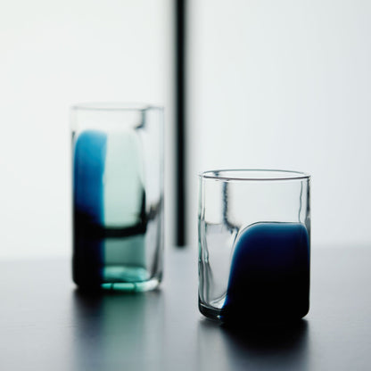 Wide Stripe Tumbler Blue - ScentiMelti Home Fragrance, Beauty & Gifts UK