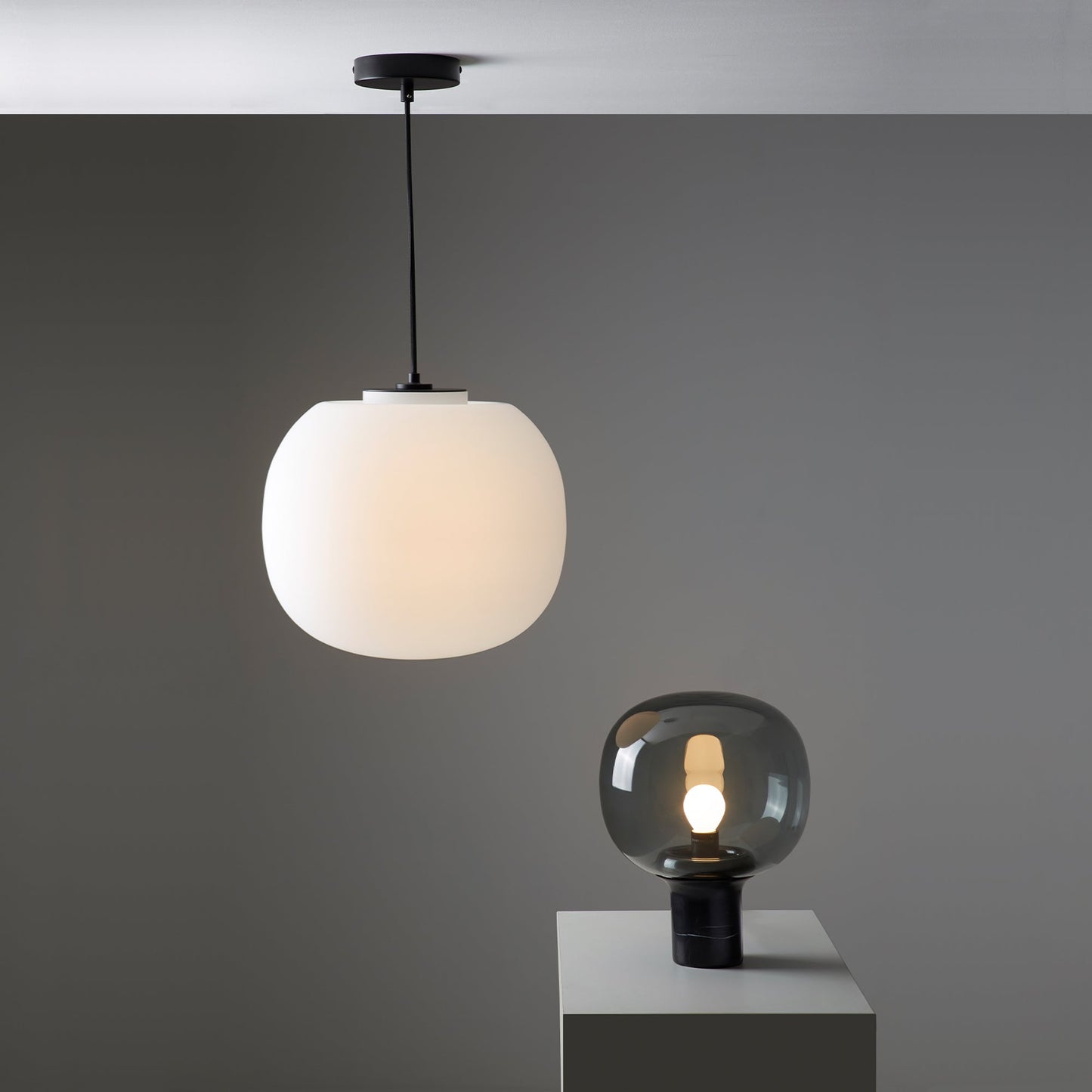 Flo Pendant Light Small Opal Glass Ceiling Light - ScentiMelti Home Fragrance, Beauty & Gifts UK