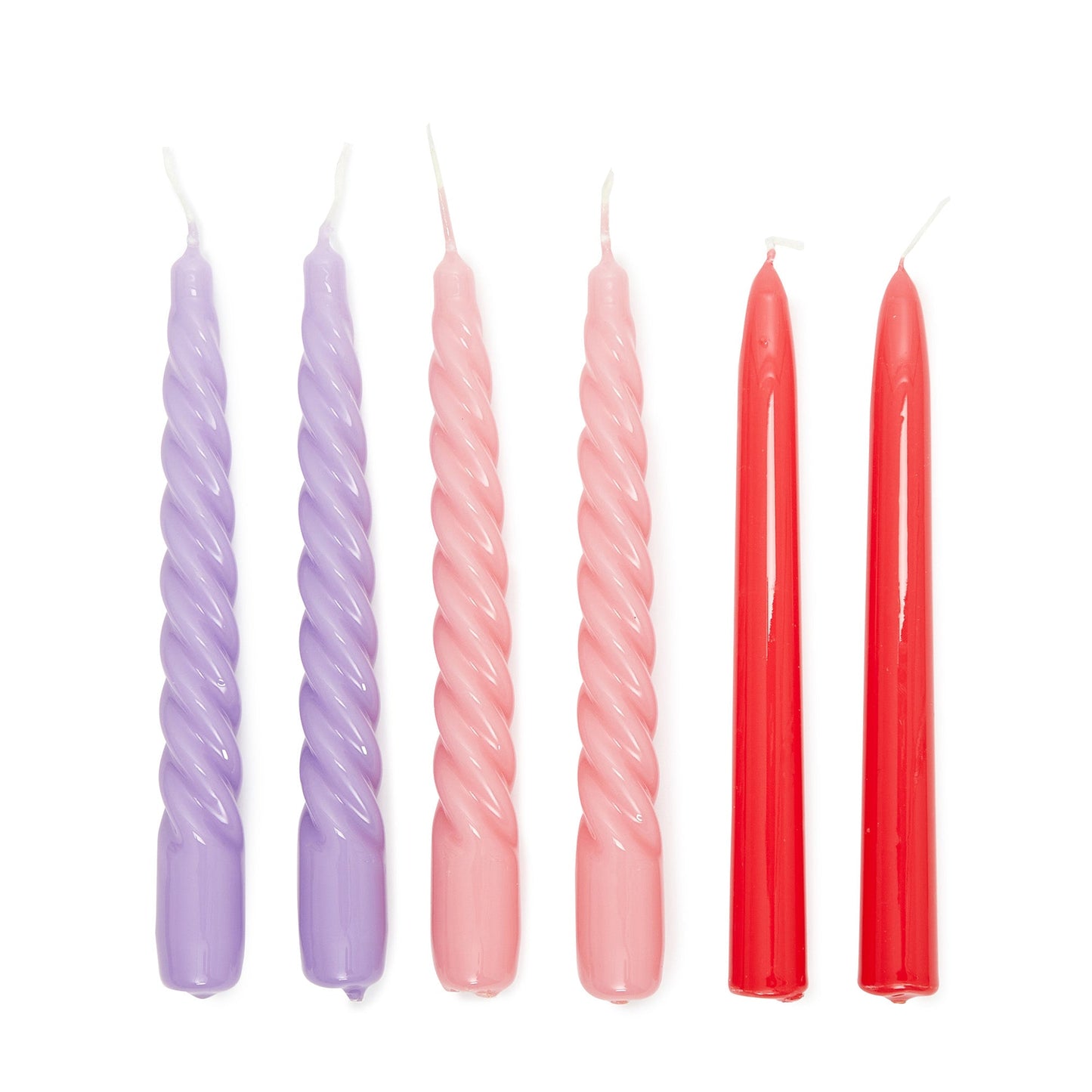 Set of 6 Twist & Straight Candles Pop 20cm The Conran Shop ScentiMelti Wax Melts