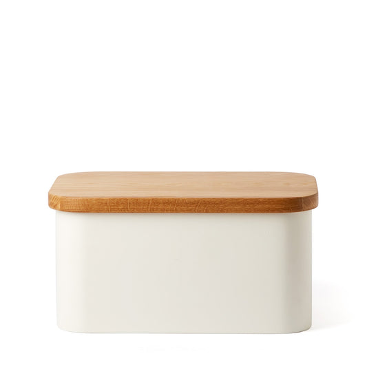 Bread Bin With Chopping Board Lid Cream & Oak - ScentiMelti Home Fragrance, Beauty & Gifts UK