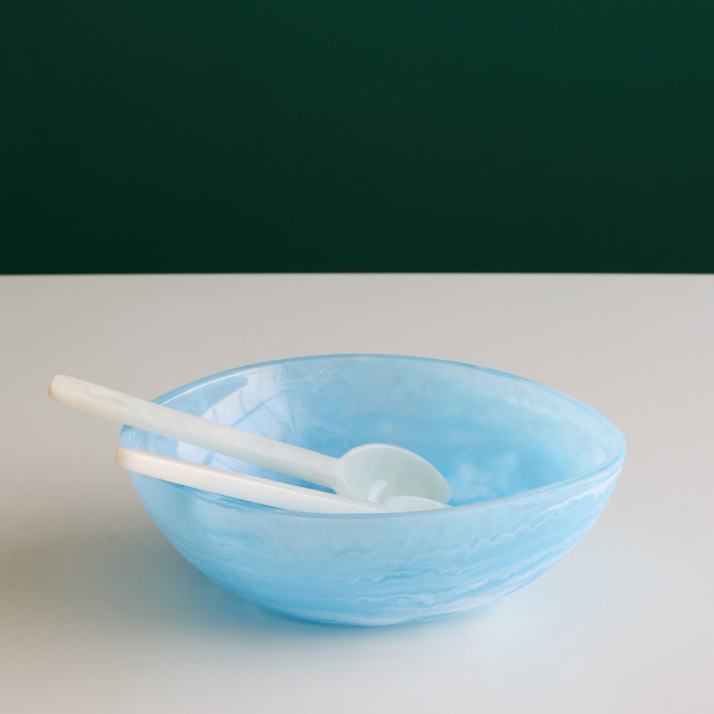 Pamana Serving Bowl Sky Blue Gloss 31cm - ScentiMelti Home Fragrance, Beauty & Gifts UK