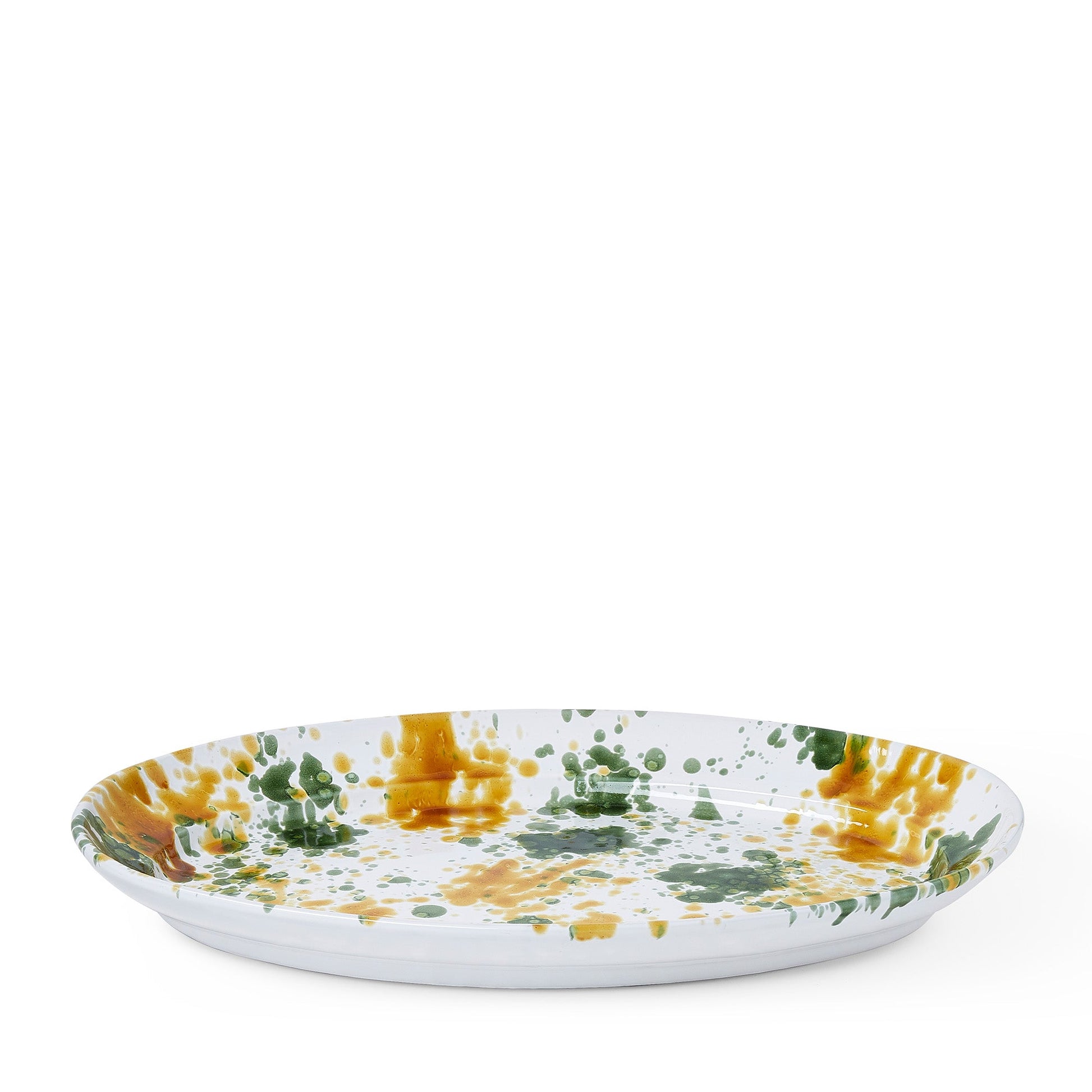 Splatter Platter Mustard & Green 52cm - ScentiMelti Home Fragrance, Beauty & Gifts UK