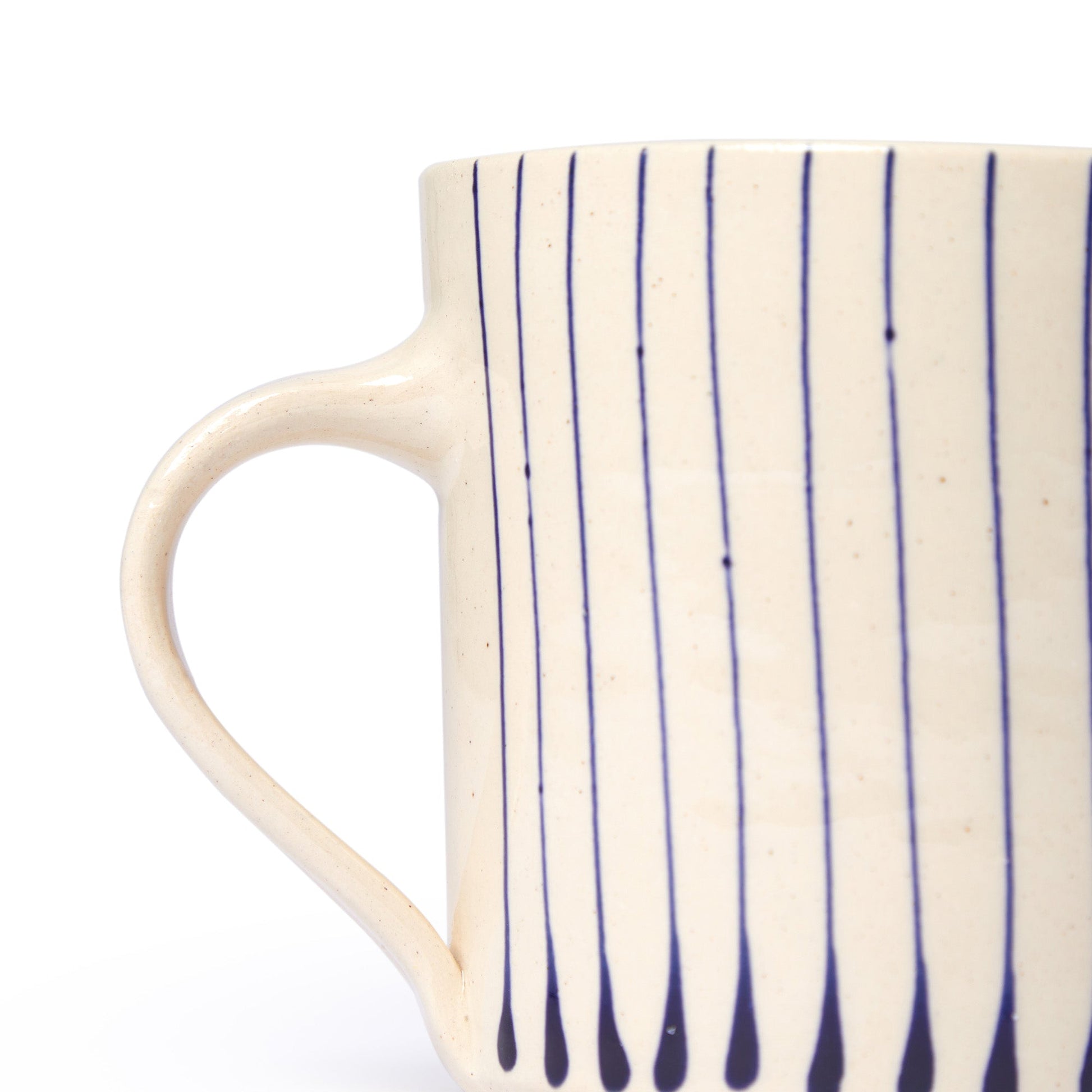 Stripe Breakfast Mug Blue Stripes - ScentiMelti Home Fragrance, Beauty & Gifts UK