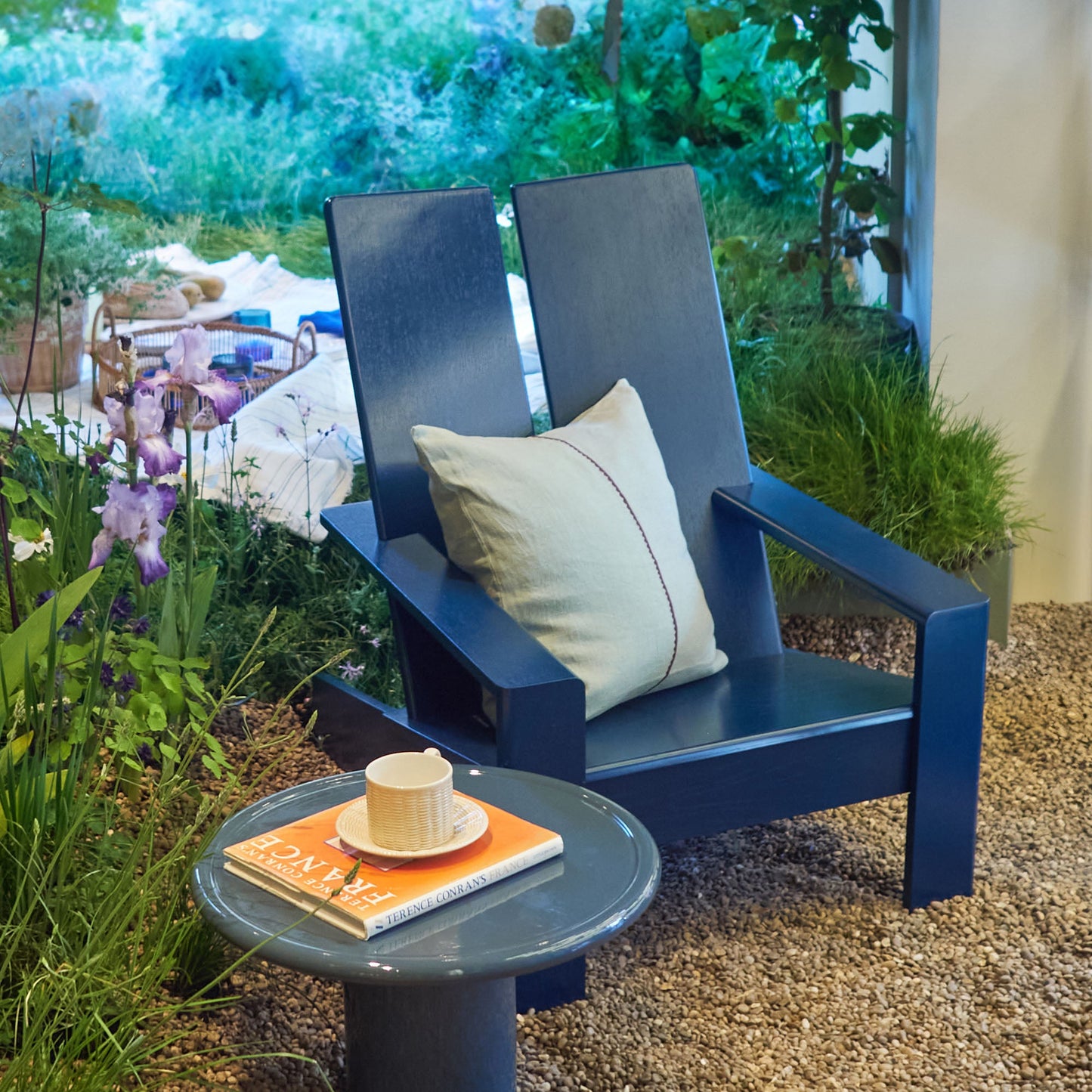 AD11 Outdoor Lounge Chair Blue - ScentiMelti Home Fragrance, Beauty & Gifts UK