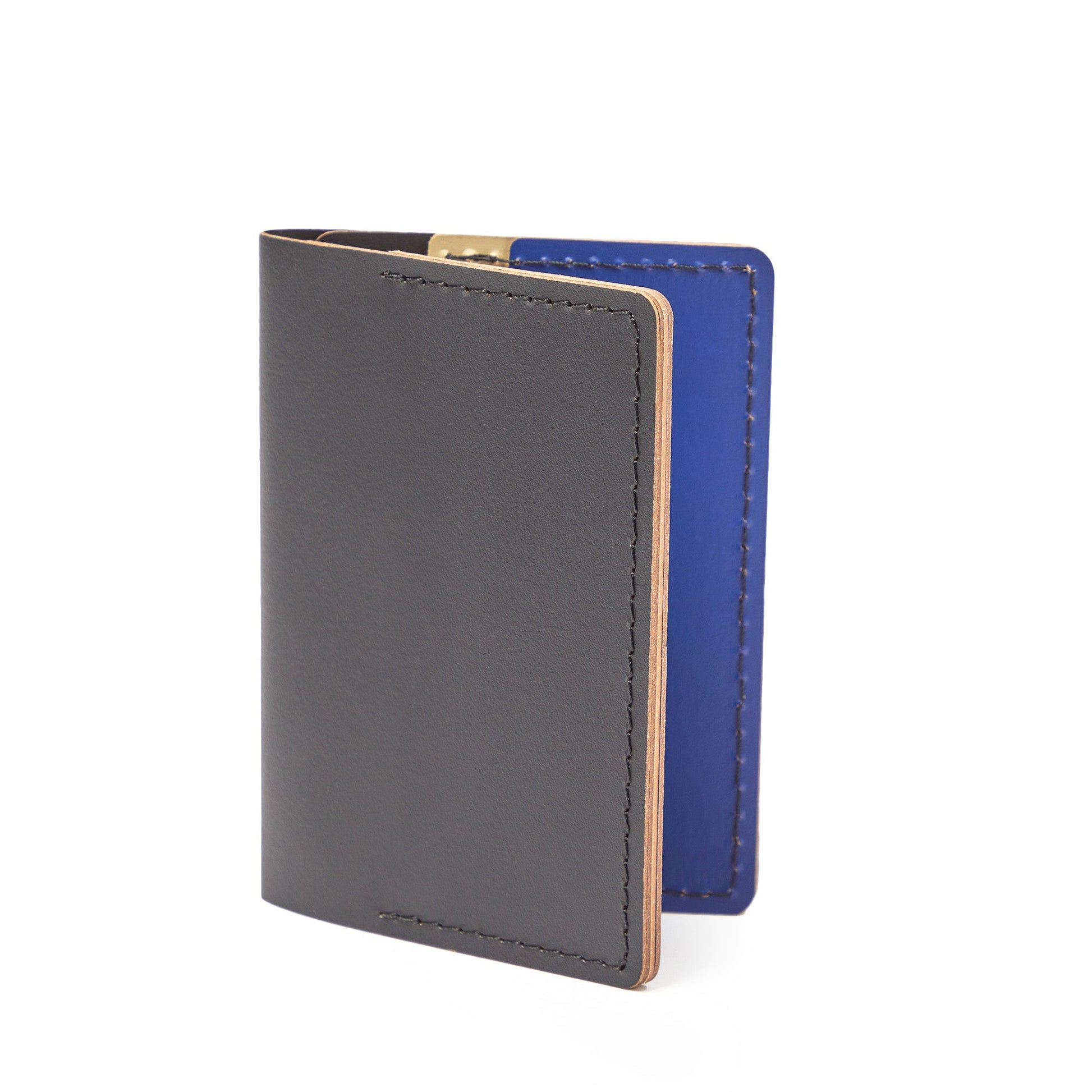 Cuero Double Card Holder Black, Sand & Blue - ScentiMelti Home Fragrance, Beauty & Gifts UK