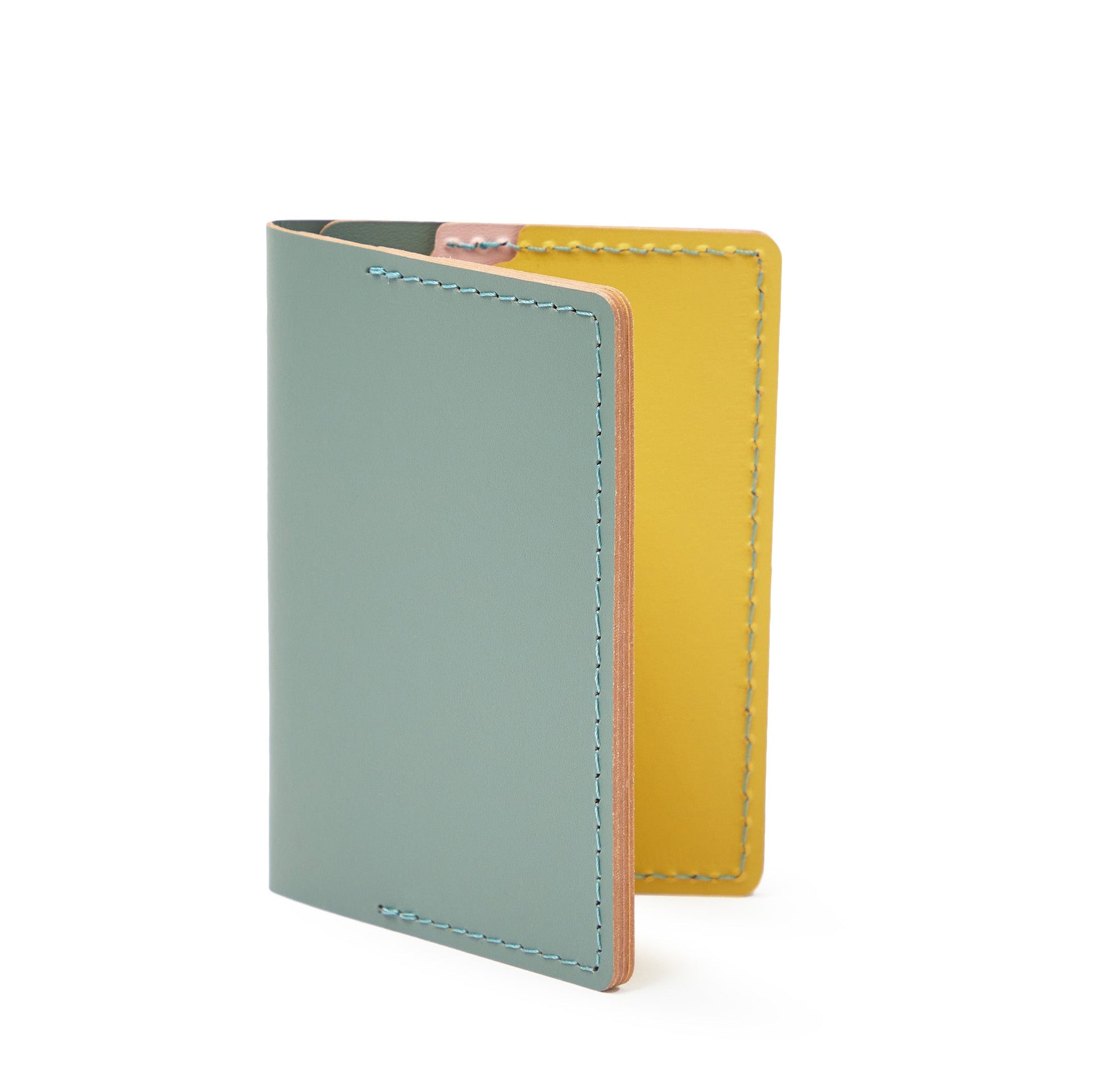 Cuero Double Card Holder Eucalyptus, Mustard & Pink - ScentiMelti Home Fragrance, Beauty & Gifts UK