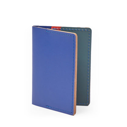 Cuero Double Card Holder Blue, Red & Petrol - ScentiMelti Home Fragrance, Beauty & Gifts UK