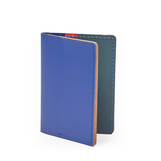 Cuero Double Card Holder Blue, Red & Petrol - ScentiMelti Home Fragrance, Beauty & Gifts UK