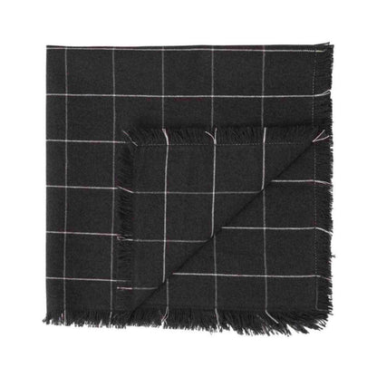 Woven Check Linen Napkin Black 45 x 45cm - ScentiMelti Home Fragrance, Beauty & Gifts UK