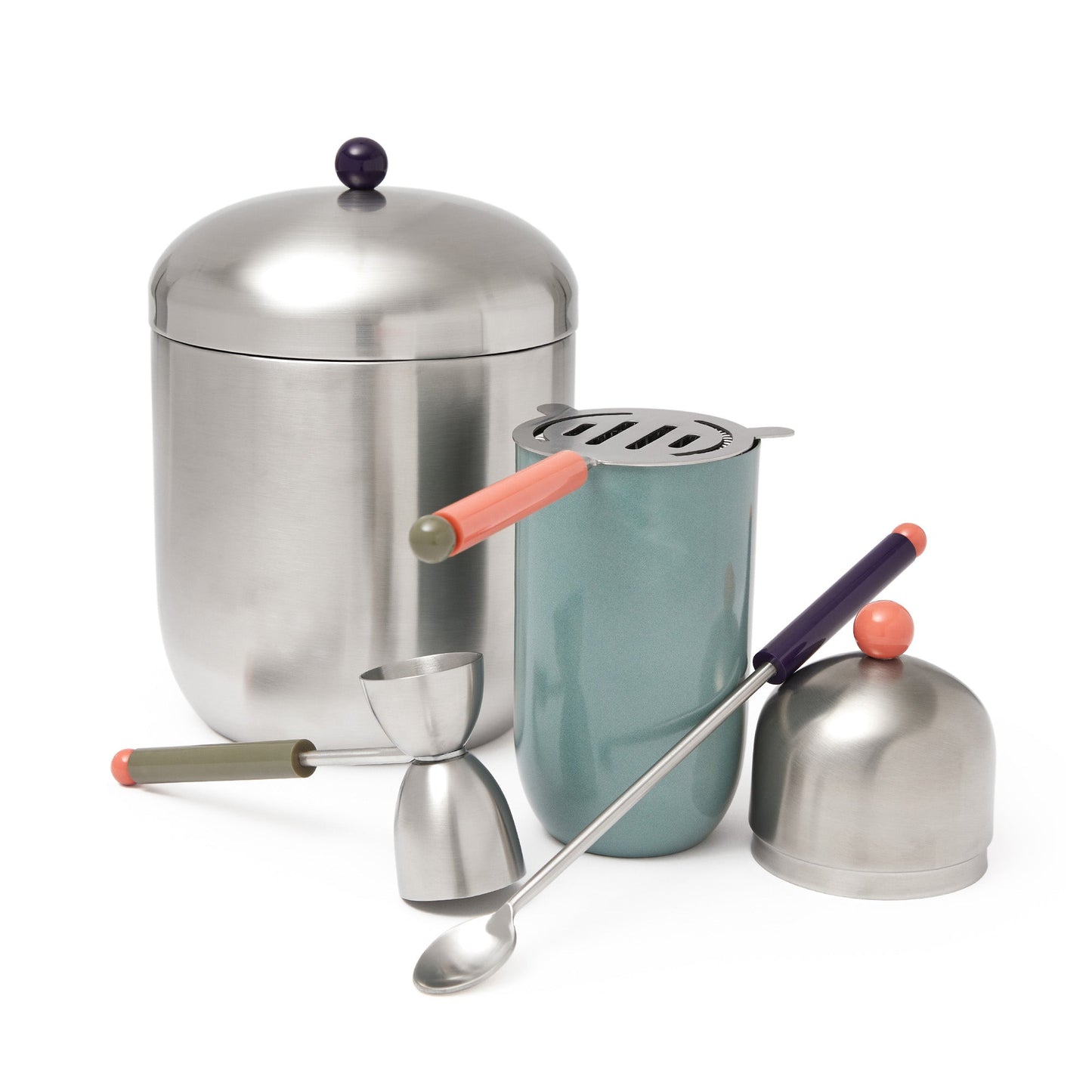 Stainless Steel Cocktail Shaker Blue & Pink - ScentiMelti Home Fragrance, Beauty & Gifts UK