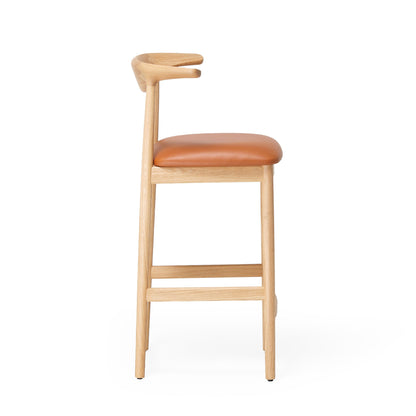 Delta Counter Stool Tan Leather & Oak - ScentiMelti Home Fragrance, Beauty & Gifts UK