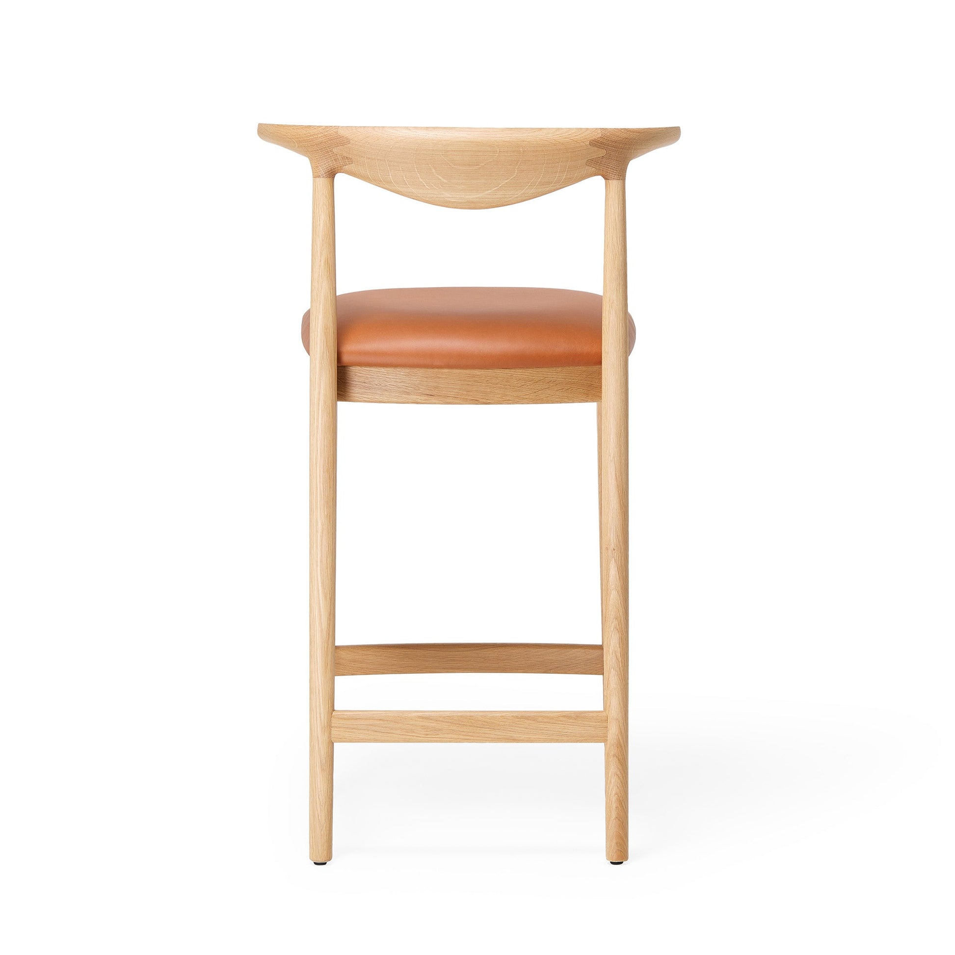 Delta Counter Stool Tan Leather & Oak - ScentiMelti Home Fragrance, Beauty & Gifts UK