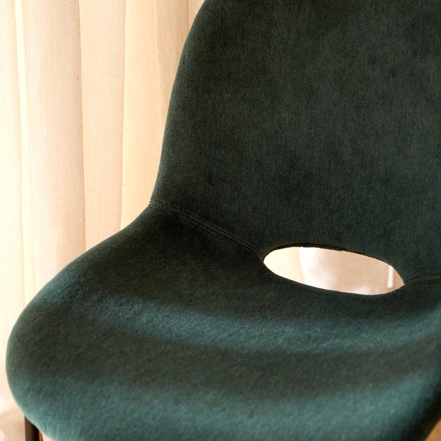 Cross Leg Side Chair Alpaca Velvet Emerald - ScentiMelti Home Fragrance, Beauty & Gifts UK