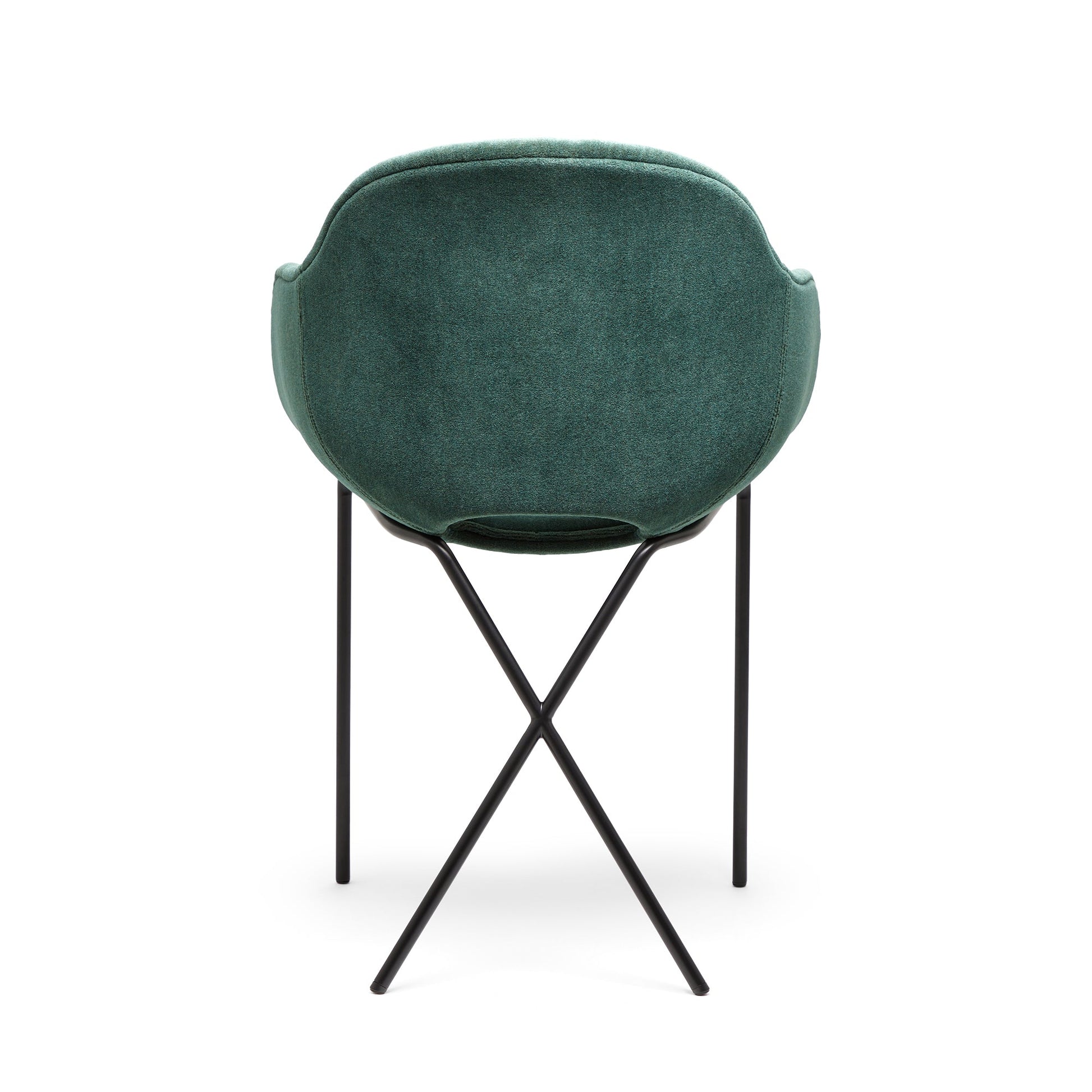 Cross Leg Armchair Alpaca Velvet Emerald - ScentiMelti Home Fragrance, Beauty & Gifts UK