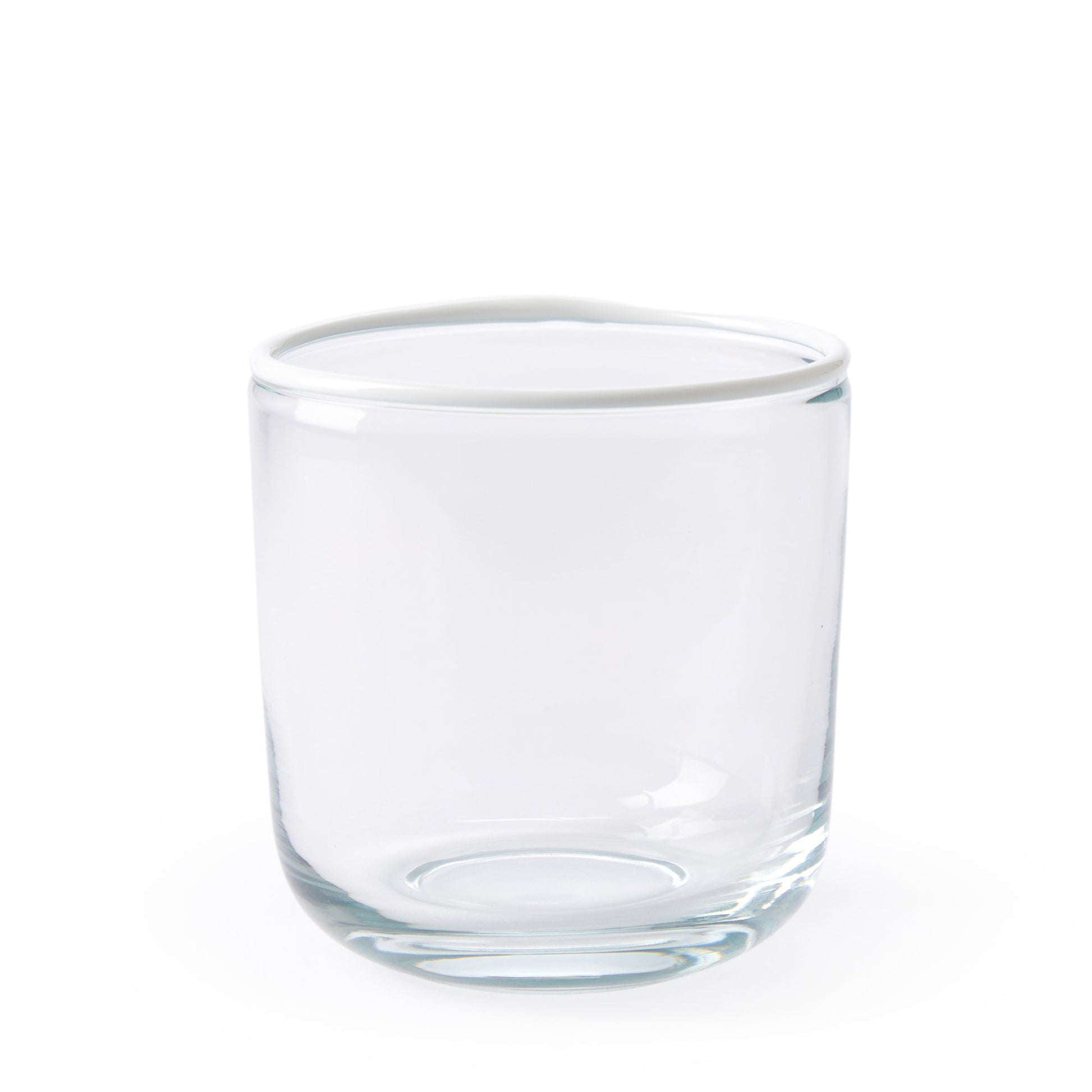 Pop Coloured Rim Tumbler White - ScentiMelti Home Fragrance, Beauty & Gifts UK