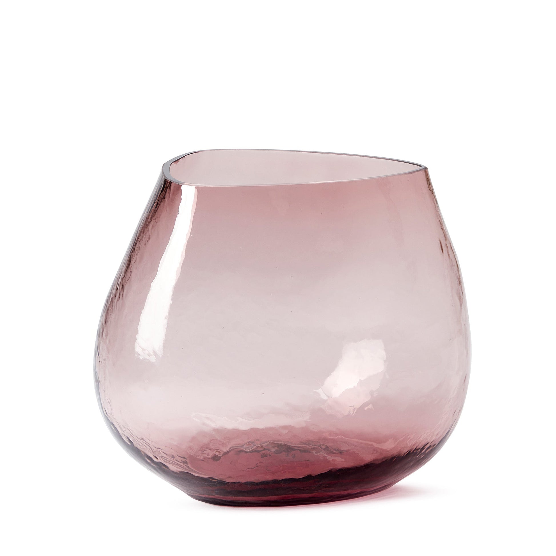 Hammered Glass Vase Mauve - ScentiMelti Home Fragrance, Beauty & Gifts UK