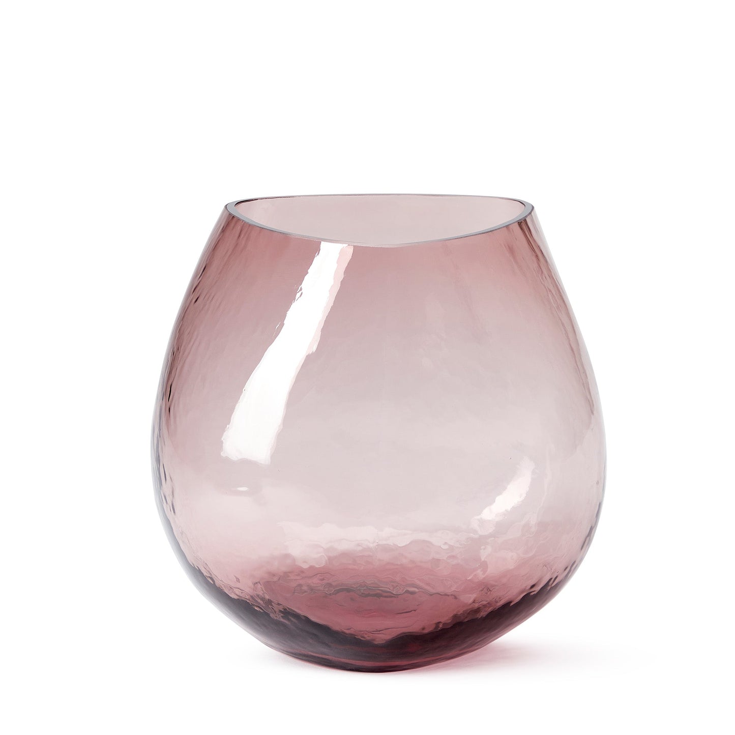 Hammered Glass Vase Mauve - ScentiMelti Home Fragrance, Beauty & Gifts UK