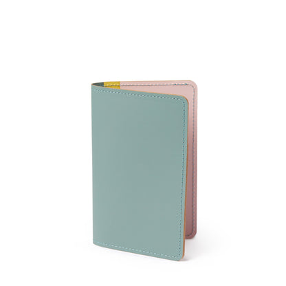 Cuero Two Tone Passport Holder Eucalyptus, Mustard & Soft Pink - ScentiMelti Home Fragrance, Beauty & Gifts UK