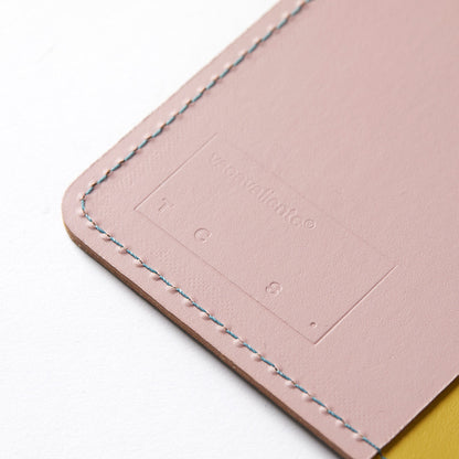 Cuero Two Tone Passport Holder Eucalyptus, Mustard & Soft Pink - ScentiMelti Home Fragrance, Beauty & Gifts UK