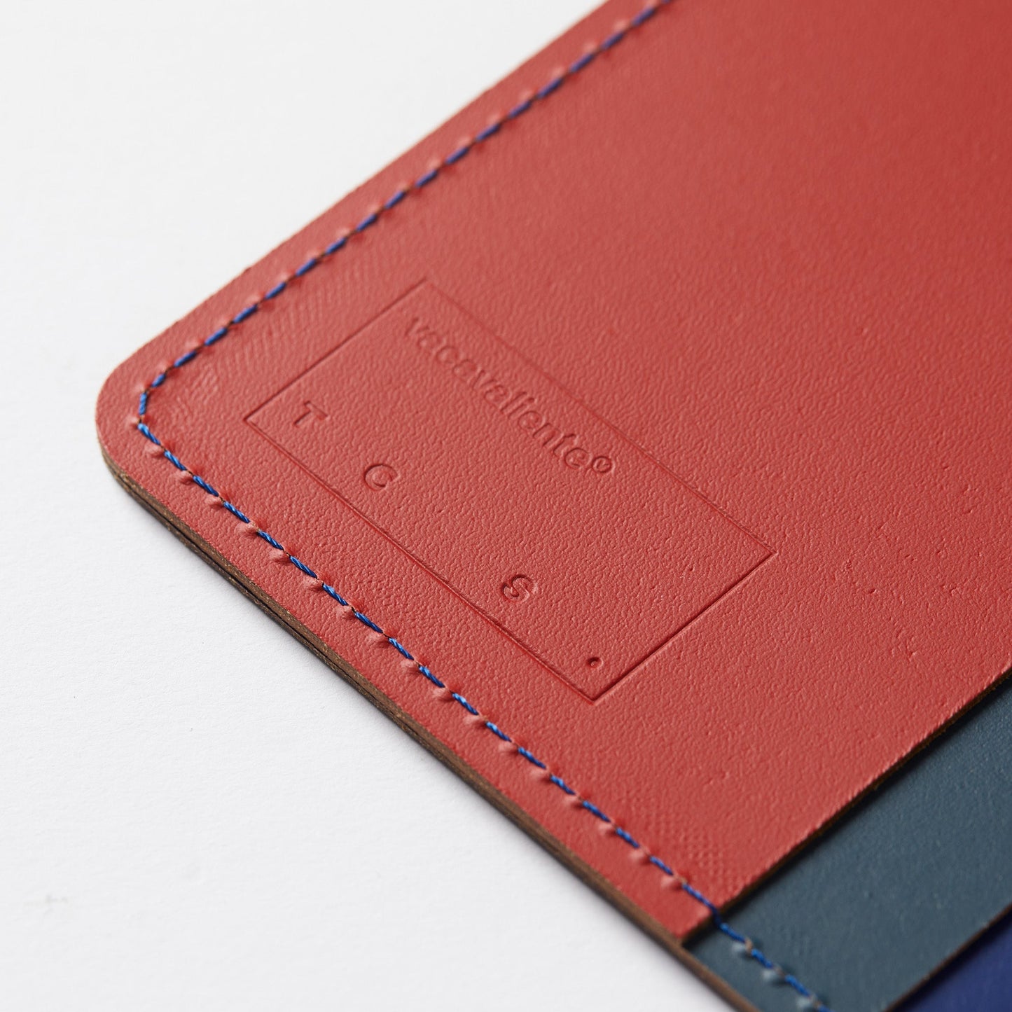 Cuero Two Tone Passport Holder Blue, Red & Petrol - ScentiMelti Home Fragrance, Beauty & Gifts UK