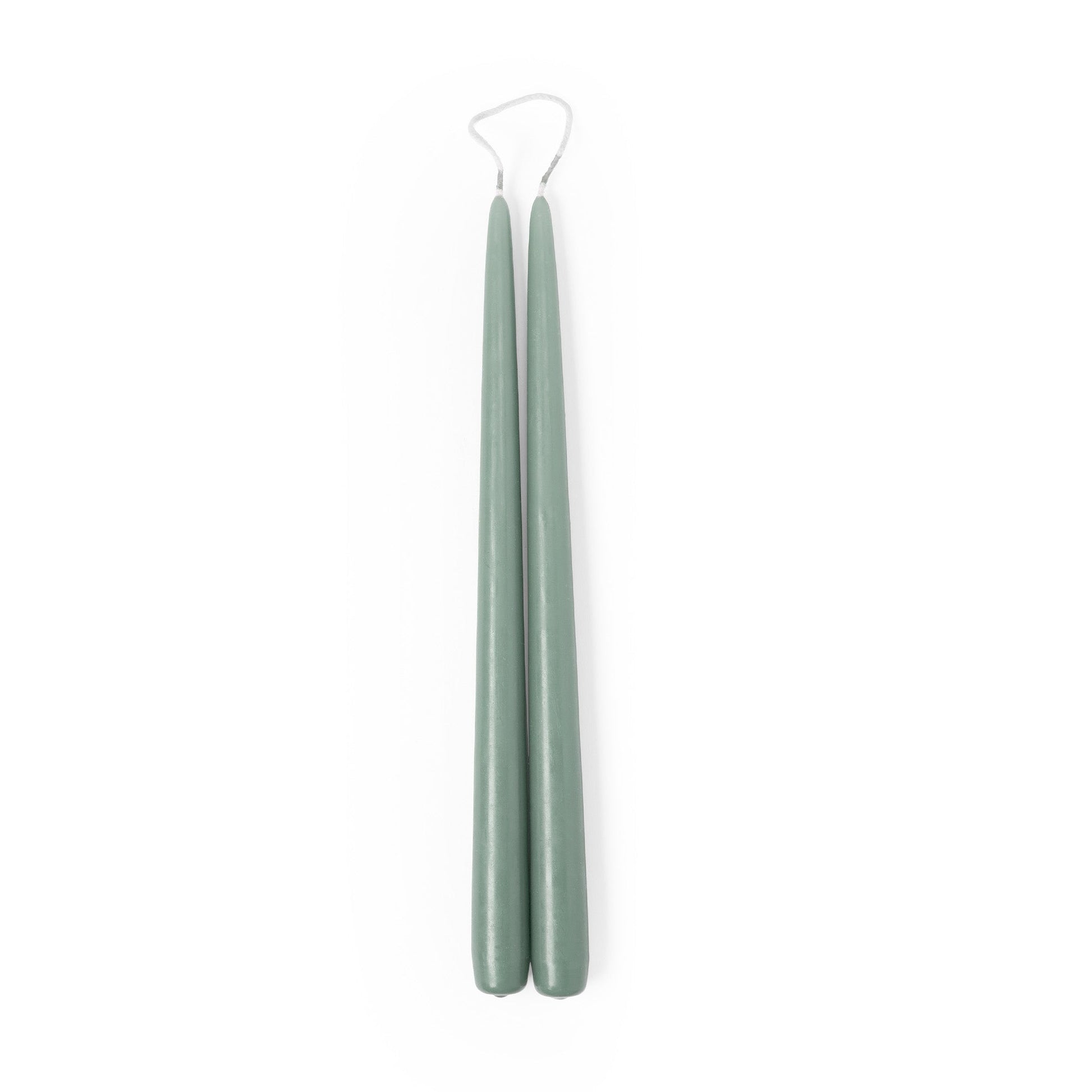 Taper Candle Pair Dusky Green 30cm - ScentiMelti Home Fragrance, Beauty & Gifts UK