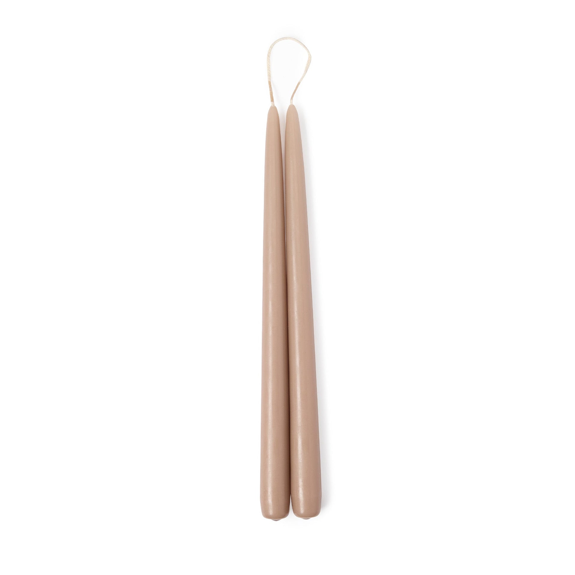 Taper Candle Pair Taupe 30cm - ScentiMelti Home Fragrance, Beauty & Gifts UK