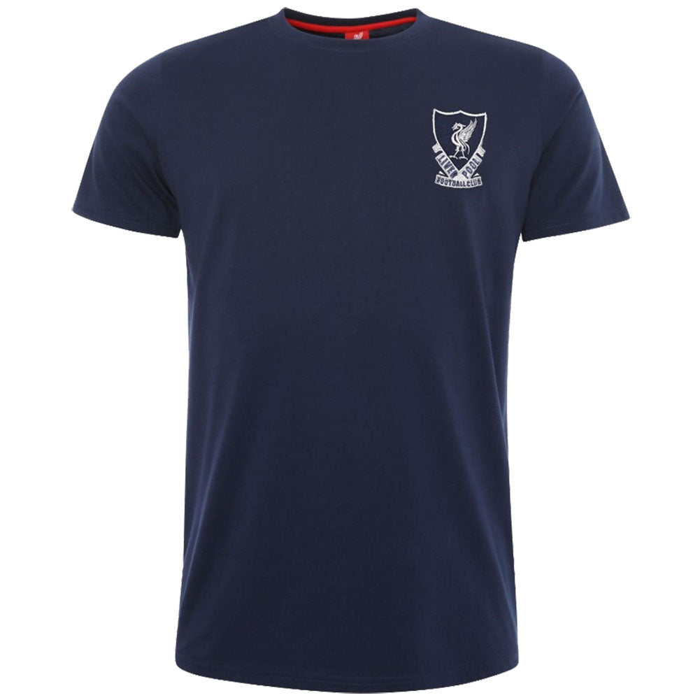 Liverpool FC 88-89 Crest T Shirt Mens Navy S - ScentiMelti Home Fragrance, Beauty & Gifts UK