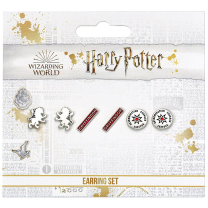 Harry Potter Silver Plated Earring Set Gryffindor Sweetlea Gifts Ltd ScentiMelti Wax Melts