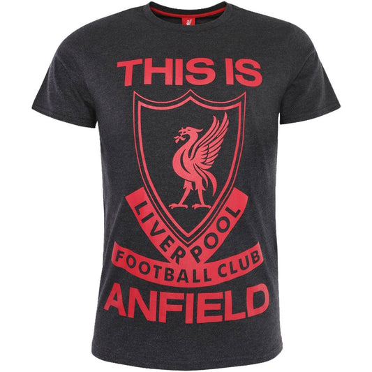 Liverpool FC This Is Anfield T Shirt Mens Charcoal Small - ScentiMelti Home Fragrance, Beauty & Gifts UK