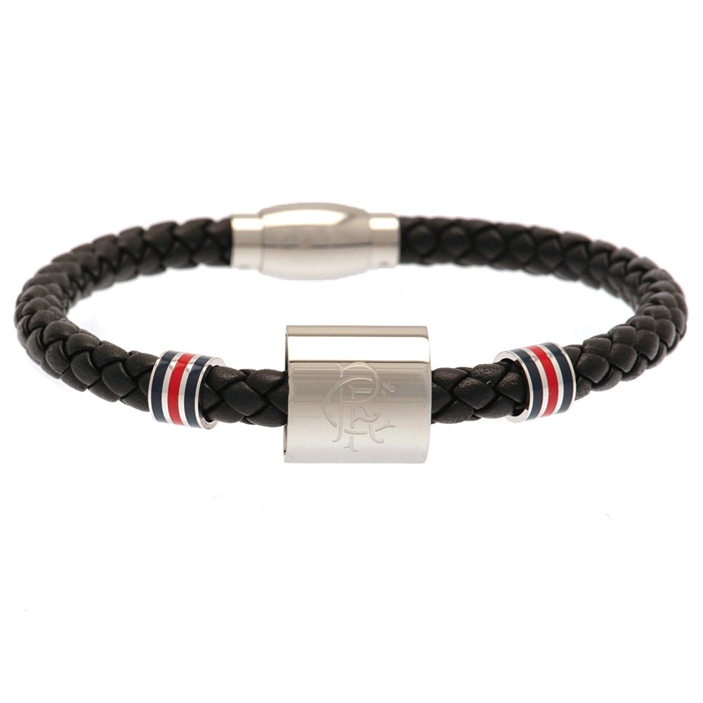 Rangers FC Colour Ring Leather Bracelet - ScentiMelti Home Fragrance, Beauty & Gifts UK