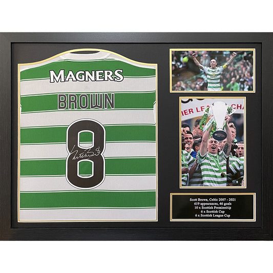 Celtic FC Brown Signed Shirt (Framed) Sweetlea Gifts Ltd ScentiMelti Wax Melts