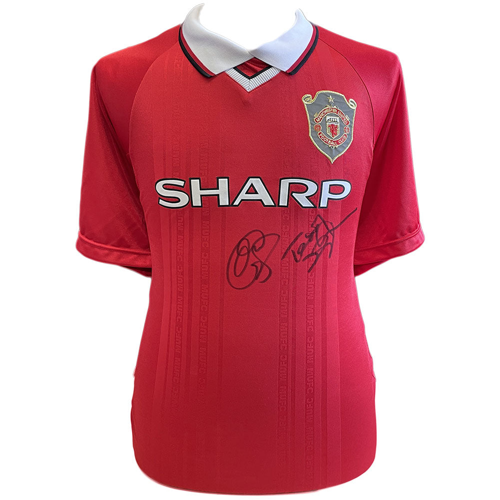 Manchester United FC 1999 Solskjaer & Sheringham Signed Shirt Sweetlea Gifts Ltd ScentiMelti Wax Melts