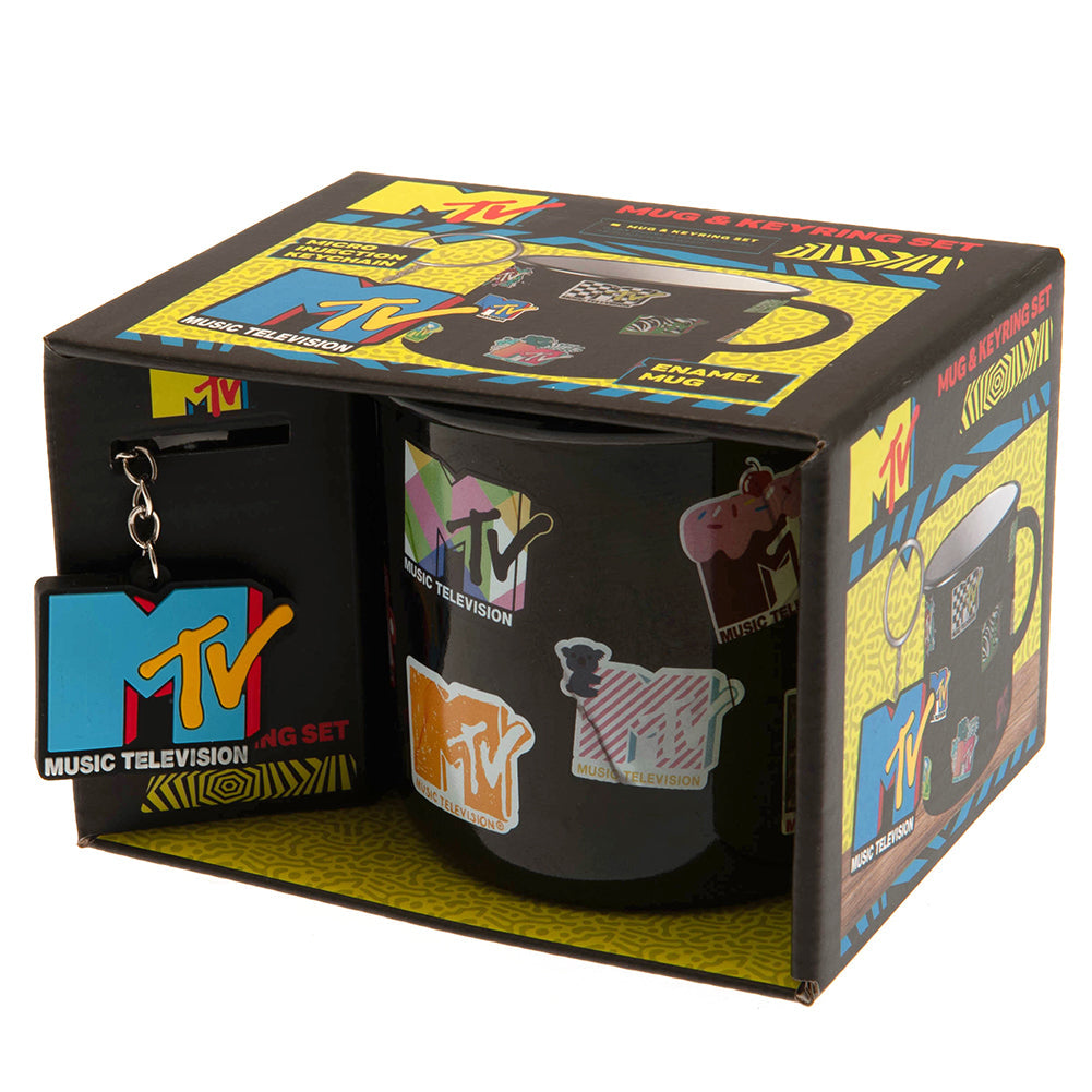 MTV Enamel Mug & Keyring Set - ScentiMelti Home Fragrance, Beauty & Gifts UK