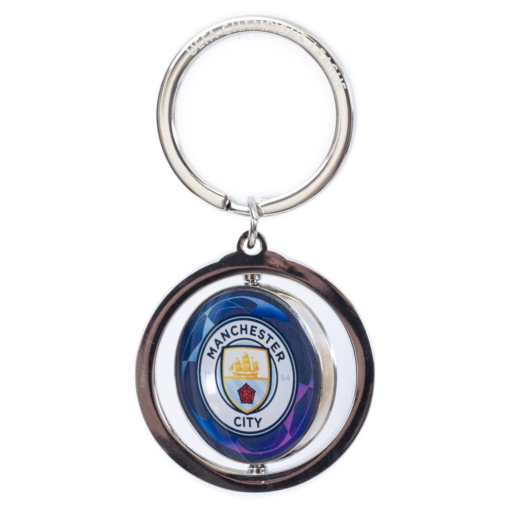 Manchester City FC UCL Spinner Keyring - ScentiMelti Home Fragrance, Beauty & Gifts UK