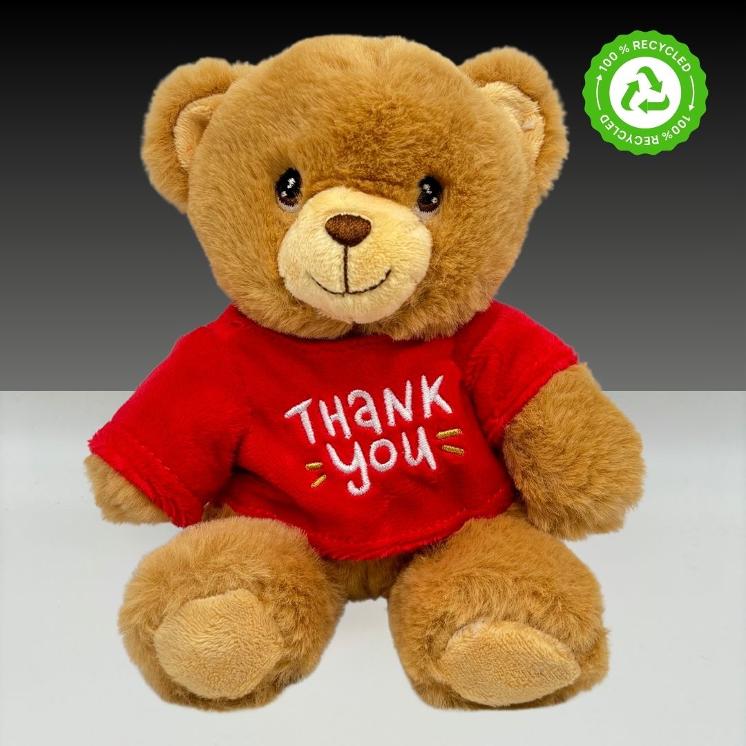 Keeleco Teddy Bear 'Thank You' Sweater 15cm HamperWell ScentiMelti Wax Melts