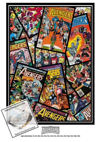 The Avengers Comic Cover Collage Digital Download Billies Inks ScentiMelti Wax Melts