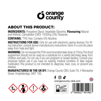 Orange Cream CBD E-Liquid (50ml) - ScentiMelti Home Fragrance, Beauty & Gifts UK