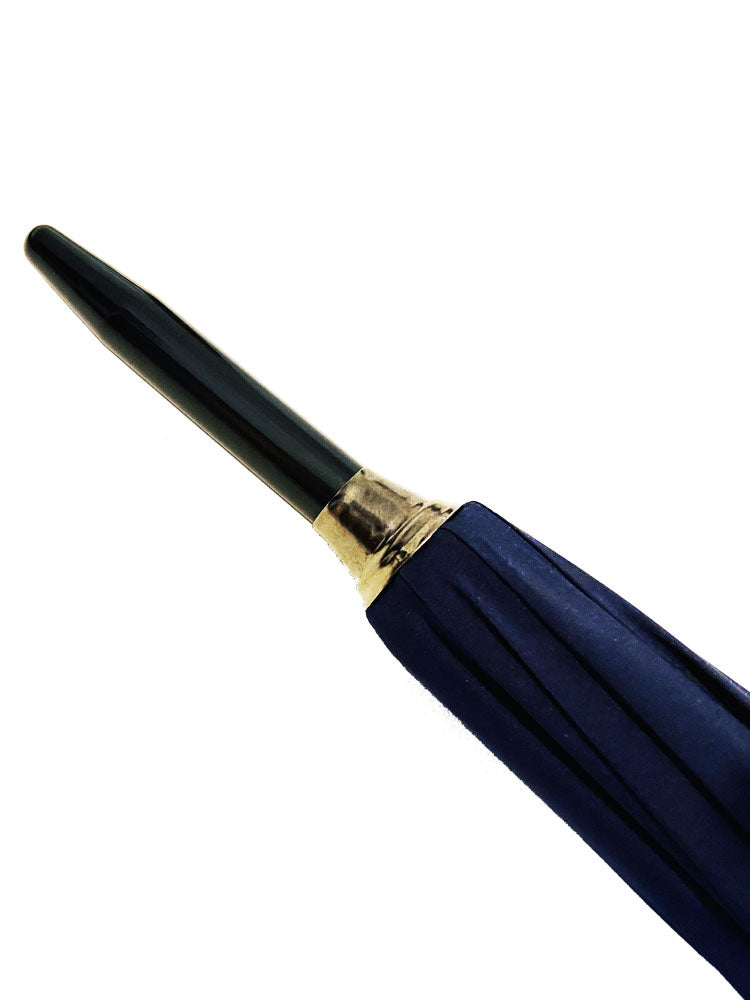 The Cotton® Crook Wooden Handle  Umbrella- French Navy - ScentiMelti Home Fragrance, Beauty & Gifts UK