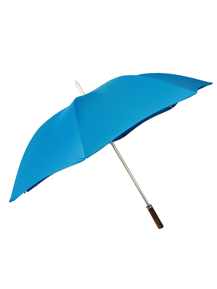 The Cotton® Straight Chestnut Handle Umbrella- Kingfisher - ScentiMelti Home Fragrance, Beauty & Gifts UK