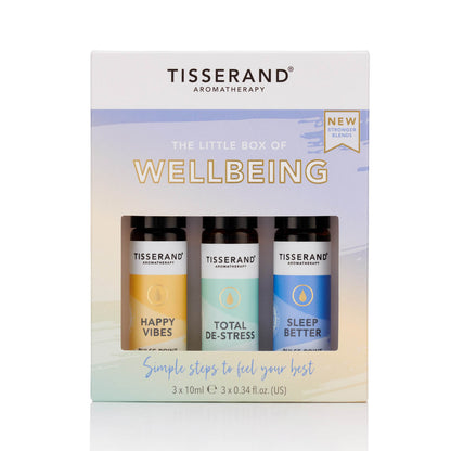 Tisserand Aromatherapy Little Box of Wellbeing 3x10ml - ScentiMelti  Tisserand Aromatherapy Little Box of Wellbeing 3x10ml