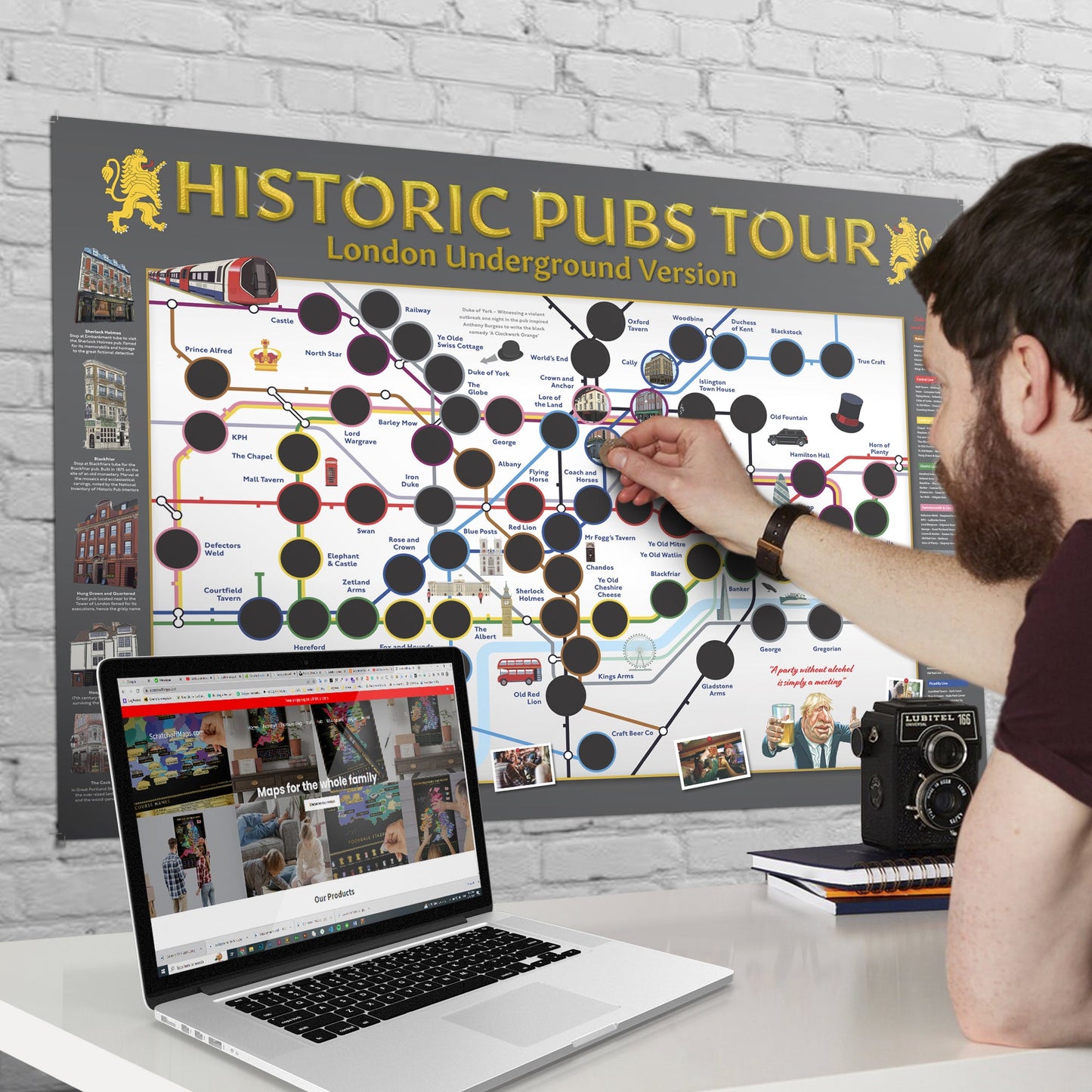 Historic London Pub Map Football Stadium Maps ScentiMelti Wax Melts