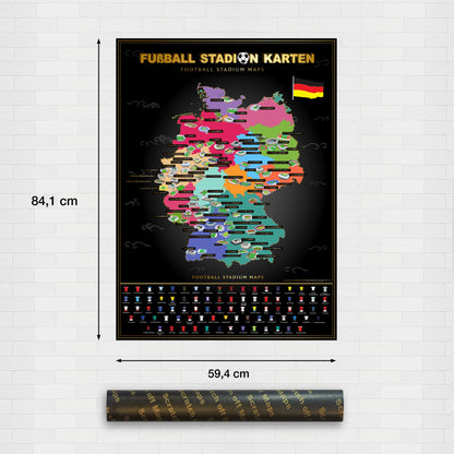 Germany Football Stadium Scratch-Off Map Football Stadium Maps ScentiMelti Wax Melts