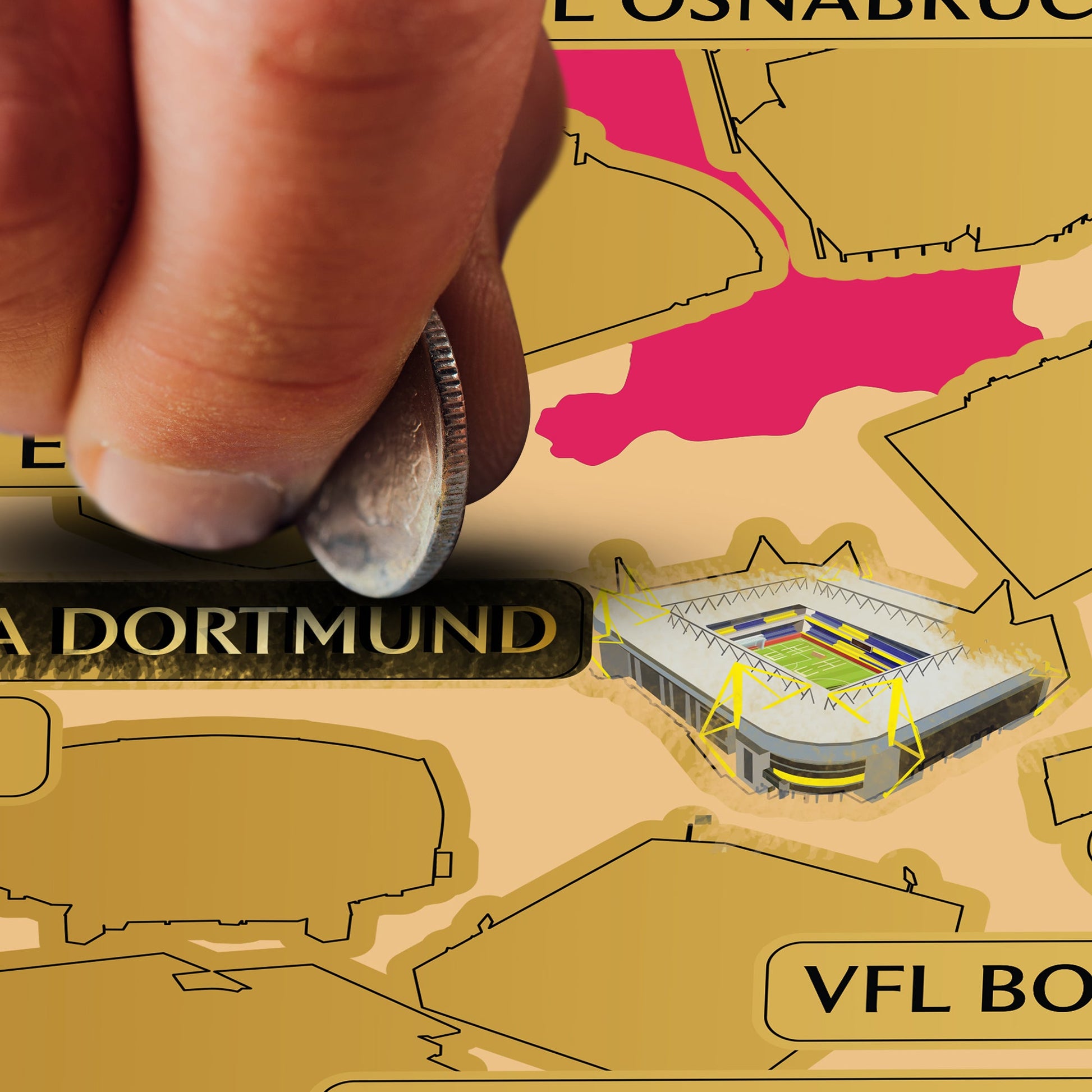 Germany Football Stadium Scratch-Off Map Football Stadium Maps ScentiMelti Wax Melts