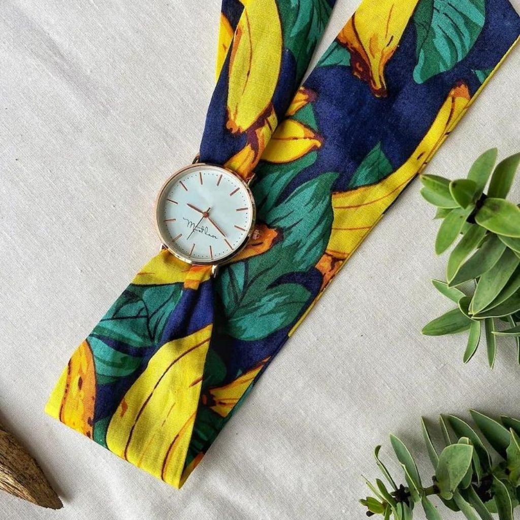 Colourful Changeable Fabric Strap White Dial Tie Knot Wrist Watch - ScentiMelti Home Fragrance, Beauty & Gifts UK