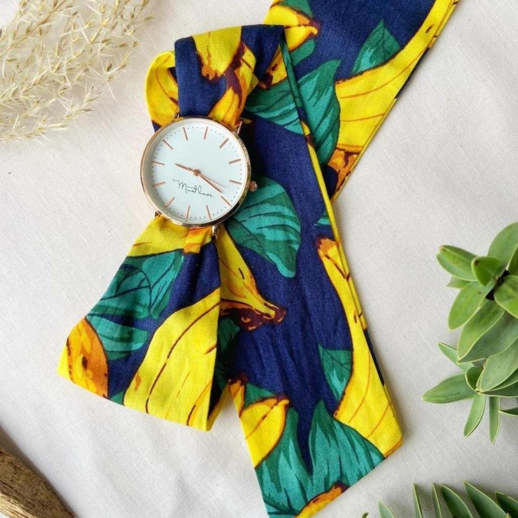 Colourful Changeable Fabric Strap White Dial Tie Knot Wrist Watch - ScentiMelti Home Fragrance, Beauty & Gifts UK