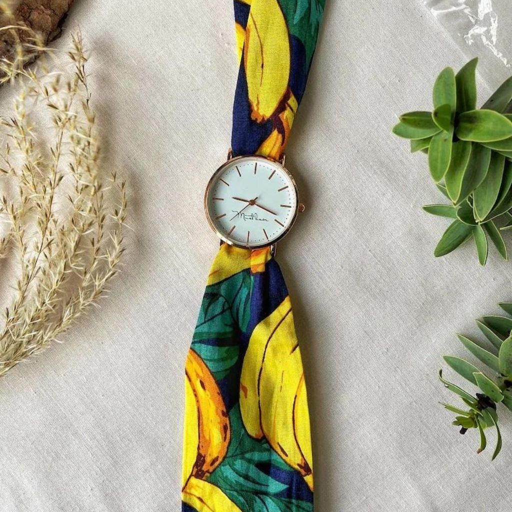 Colourful Changeable Fabric Strap White Dial Tie Knot Wrist Watch - ScentiMelti Home Fragrance, Beauty & Gifts UK