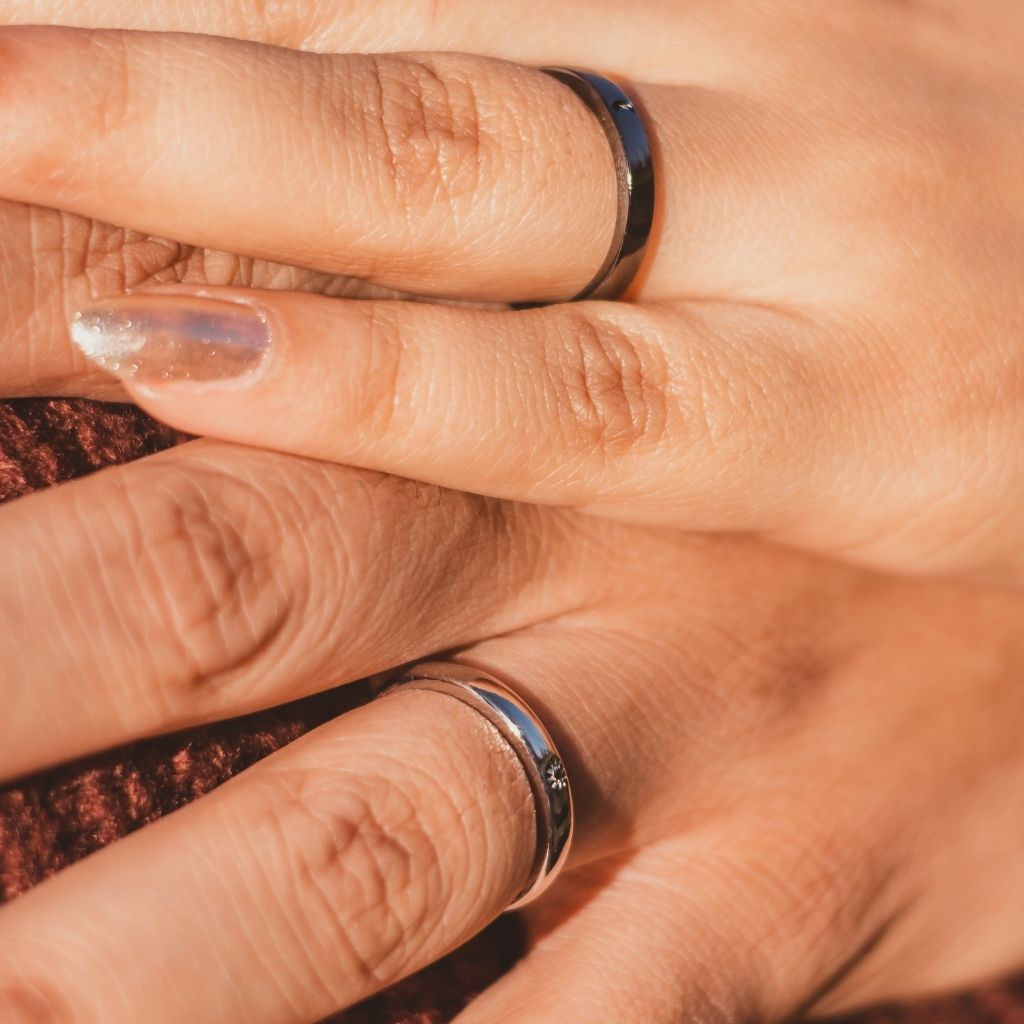 Adjustable Sterling Silver Couple Moon and Sun Promise Ring set - ScentiMelti Home Fragrance, Beauty & Gifts UK